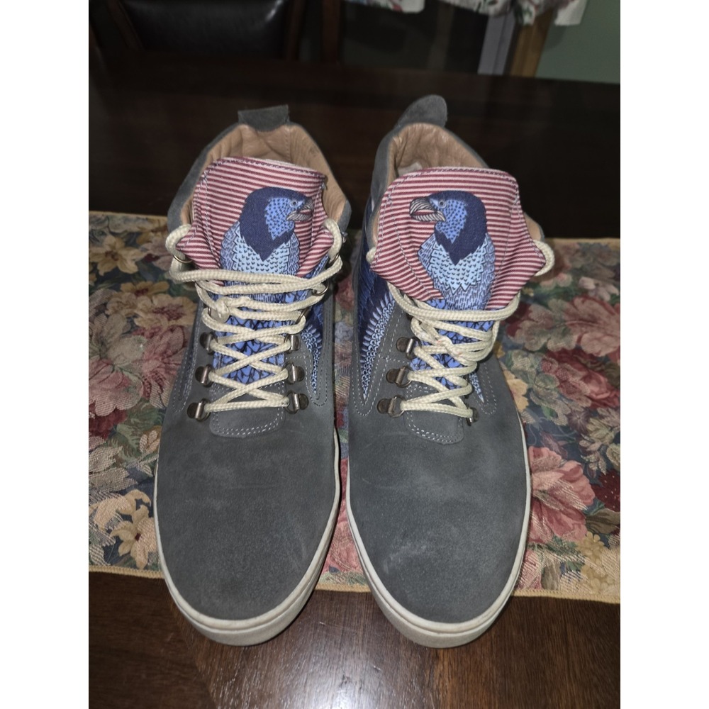 Inkkas Bald Eagle Camping Boot Men's 11 Women's 13 Gray Suede Shoes High Top